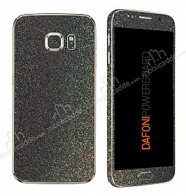 Dafoni PowerGuard Samsung Galaxy S6 n + Arka + Yan Simli Siyah Kaplama Sticker