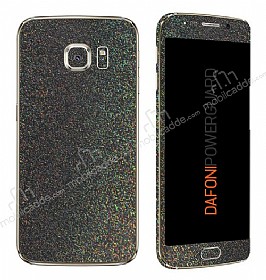 Dafoni PowerGuard Samsung Galaxy S6 Edge n + Arka + Yan Simli Siyah Kaplama Sticker