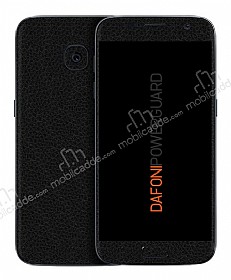 Dafoni PowerGuard Samsung Galaxy S7 Edge n + Arka + Yan Siyah Deri Kaplama Sticker