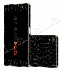 Dafoni PowerGuard Sony Xperia Z5 n + Arka + Yan Siyah Timsah Derisi Kaplama Sticker