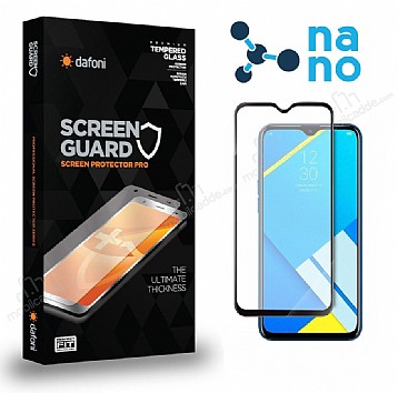 Dafoni Realme C2 Full Mat Nano Premium Siyah Ekran Koruyucu