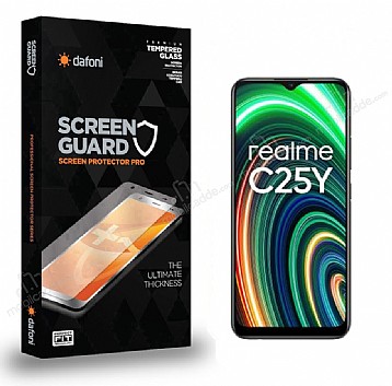 Dafoni Realme C25Y Tempered Glass Premium Cam Ekran Koruyucu