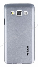 Dafoni Samsung Galaxy A3 Metallic Thin Silver Rubber Klf