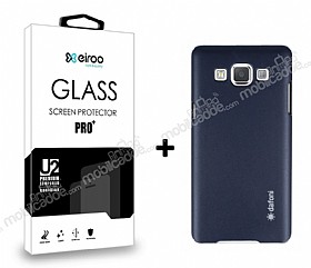 Dafoni Samsung Galaxy A5 Dark Silver Klf ve Eiroo Cam Ekran Koruyucu Seti