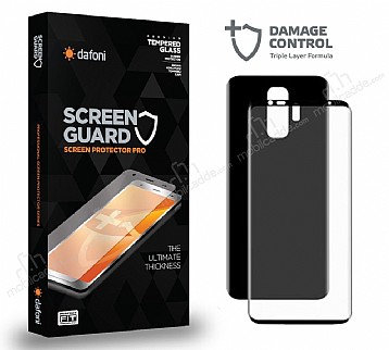 Dafoni Samsung Galaxy A8 Plus 2018 Full Darbe Emici Siyah n+Arka Ekran Koruyucu Film