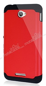 Dafoni Sony Xperia E4 Slim Power Ultra Koruma Krmz Klf