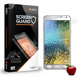 Dafoni Samsung Galaxy E7 Tempered Glass Ayna Silver Cam Ekran Koruyucu