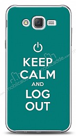 Samsung Galaxy J2 Keep Calm And Log Out Green Klf