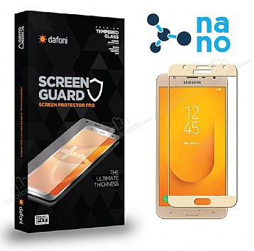 Dafoni Samsung Galaxy J4 Full Nano Premium Gold Ekran Koruyucu