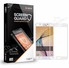 Dafoni Samsung Galaxy J5 Prime Tempered Glass Premium Beyaz Full Cam Ekran Koruyucu