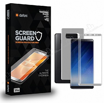 Dafoni Samsung Galaxy Note 8 Curve Darbe Emici Silver n+Arka Ekran Koruyucu Film