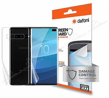 Dafoni Samsung Galaxy S10 Plus n + Arka Darbe Emici Curve Ekran Koruyucu Film
