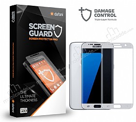Dafoni Samsung Galaxy S7 Edge Curve Darbe Emici Silver n+Arka Ekran Koruyucu Film