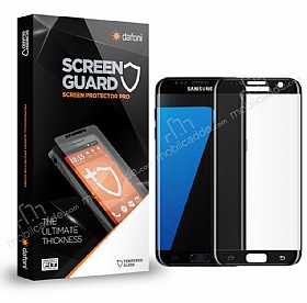 Dafoni Samsung Galaxy S7 Edge Curve Tempered Glass Premium Siyah Cam Ekran Koruyucu