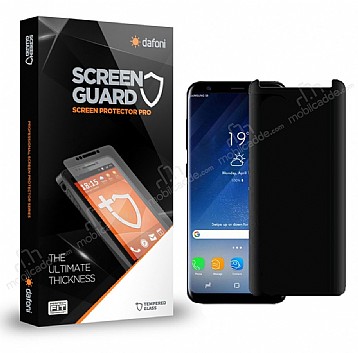 Dafoni Samsung Galaxy S8 Plus Privacy Curve Tempered Glass Premium Cam Ekran Koruyucu