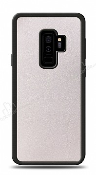 Dafoni Samsung Galaxy S9 Plus Silikon Kenarl Simli Beyaz Klf
