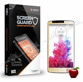 Dafoni LG G3 Tempered Glass Ayna Gold Cam Ekran Koruyucu