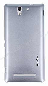 Dafoni Sony Xperia C3 Metallic Thin Silver Rubber Klf