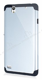 Dafoni Sony Xperia C4 Slim Power Ultra Koruma Silver Klf