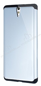 Dafoni Sony Xperia C5 Ultra Slim Power Ultra Koruma Silver Klf