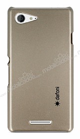 Dafoni Sony Xperia E3 Metallic Thin Gold Rubber Klf