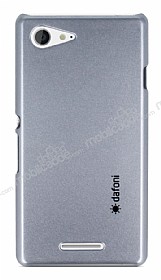 Dafoni Sony Xperia E3 Metallic Thin Silver Rubber Klf
