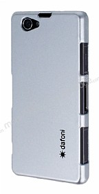 Dafoni Sony Xperia Z1 Compact Metallic Thin Silver Rubber Klf
