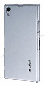 Dafoni Sony Xperia Z1 Metallic Thin Silver Rubber Klf
