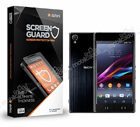 Dafoni Sony Xperia Z1 Titanium n + Arka Siyah Cam Ekran Koruyucu