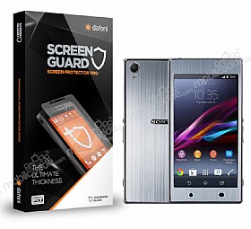 Dafoni Sony Xperia Z2 Titanium n + Arka Silver Cam Ekran Koruyucu