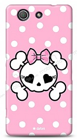  Sony Xperia Z3 Compact Pink Skull Klf