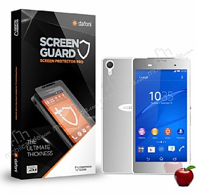 Dafoni Sony Xperia Z3 n + Arka Tempered Glass Ayna Silver Cam Ekran Koruyucu
