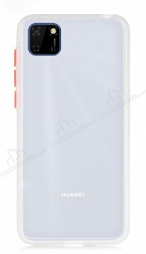 Dafoni Union Huawei Y5P Ultra Koruma Beyaz Klf