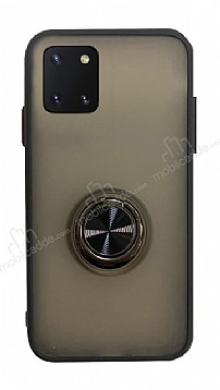 Dafoni Union Ring Samsung Galaxy Note 10 Lite Ultra Koruma Siyah Klf