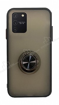 Dafoni Union Ring Samsung Galaxy S10 Lite Ultra Koruma Siyah Klf
