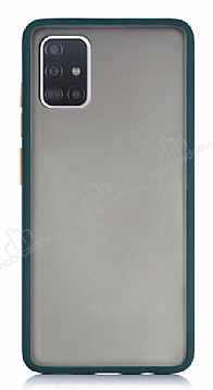 Dafoni Union Samsung Galaxy A71 Ultra Koruma Yeil Klf