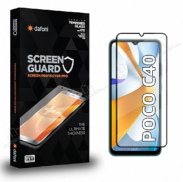 Dafoni Xiaomi Poco C40 Tempered Glass Premium Full Cam Ekran Koruyucu