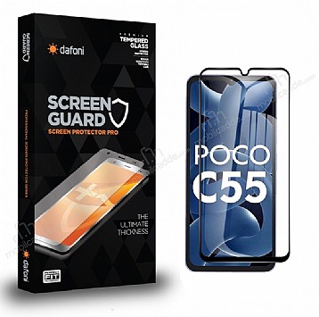 Dafoni Xiaomi Poco C55 Tempered Glass Premium Full Cam Ekran Koruyucu