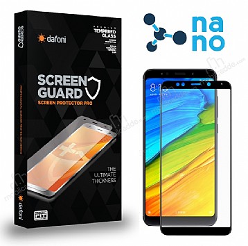 Dafoni Xiaomi Redmi 5 Plus Nano Glass Premium Cam Siyah Ekran Koruyucu