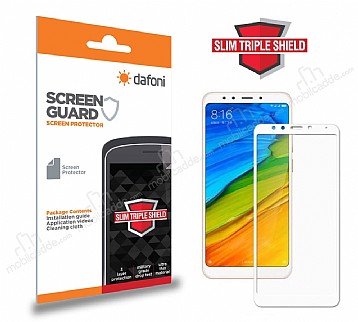 Dafoni Xiaomi Redmi 5 Plus Slim Triple Shield Beyaz Ekran Koruyucu
