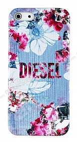 Diesel iPhone SE / 5 / 5S iek Desenli Rubber Klf