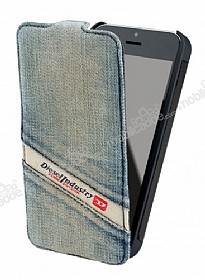 Diesel iPhone SE / 5 / 5S Talanm Kot Czdanl Dik Kapakl Klf