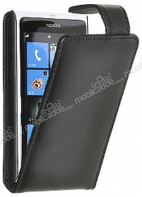 Doormoon Nokia Lumia 920 Siyah Kapakl Deri Klf