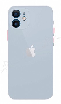Eiroo iPhone 12 Mini 5.4 in Ultra nce Mat Beyaz Rubber Klf