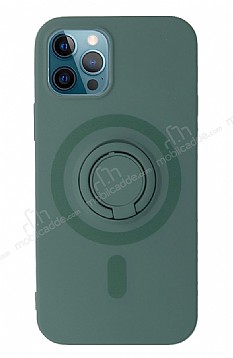 Eiroo iPhone 12 Pro Max 6.7 in Yzk Tutuculu Gri Silikon Klf