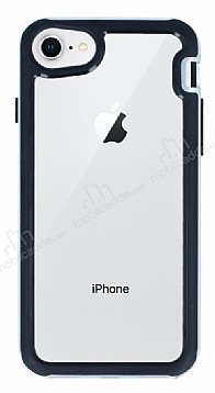 Eiroo Bumper Hybrid iPhone 6 / 6S / 7 / 8 Silver Kenarl effaf Rubber Klf