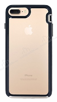 Eiroo Bumper Hybrid iPhone 6 Plus / 6S Plus / 7 Plus / 8 Plus Gold Kenarl effaf Rubber Klf