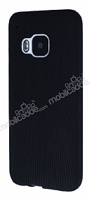 Eiroo Air Spring HTC One M9 izgili Siyah Silikon Klf