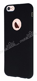 Eiroo Air Spring iPhone 6 / 6S izgili Siyah Silikon Klf