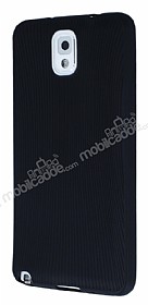 Eiroo Air Spring Samsung N9000 Galaxy Note 3 izgili Siyah Silikon Klf